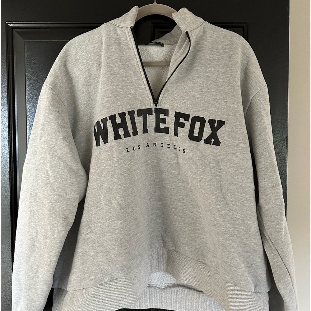 whitefox gray quarter zip